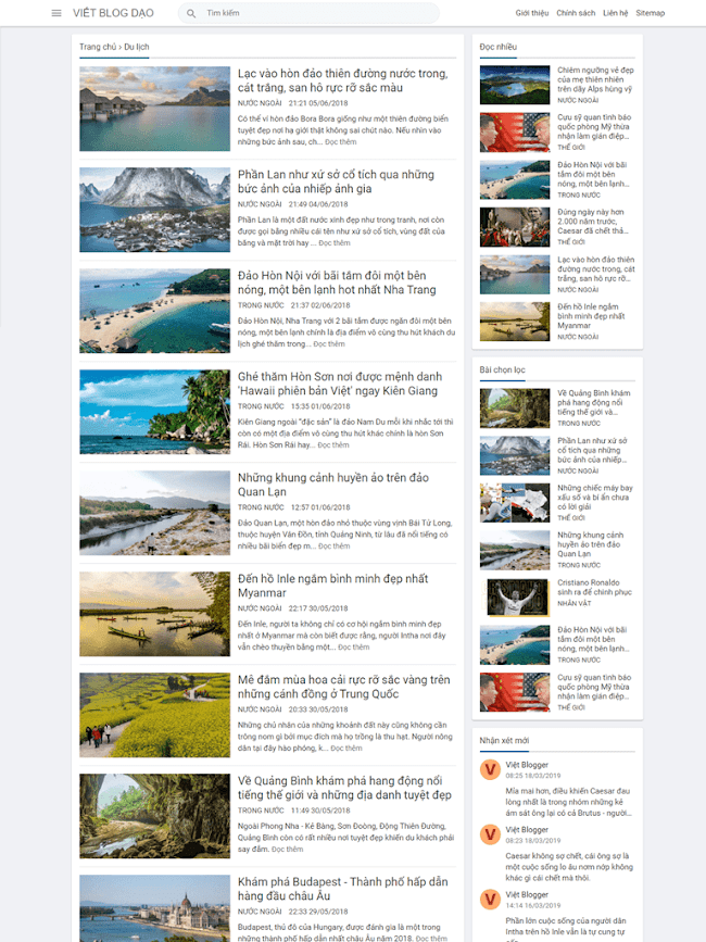 Template Blogspot cá nhân đẹp tinh tế 03